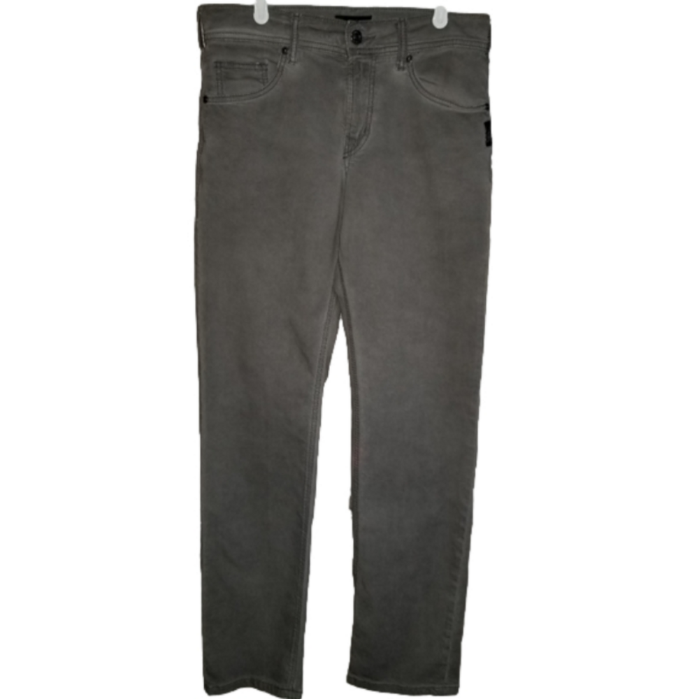 Silver Mens Eddie Jeans Grey Straight Stretch Label 30x32